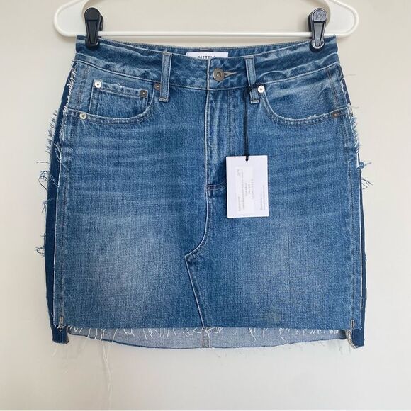 pistola Dresses & Skirts - Pistola Harper Raw Edge Side Panel Step Hem Skirt Costa Rica Size 27 NWT